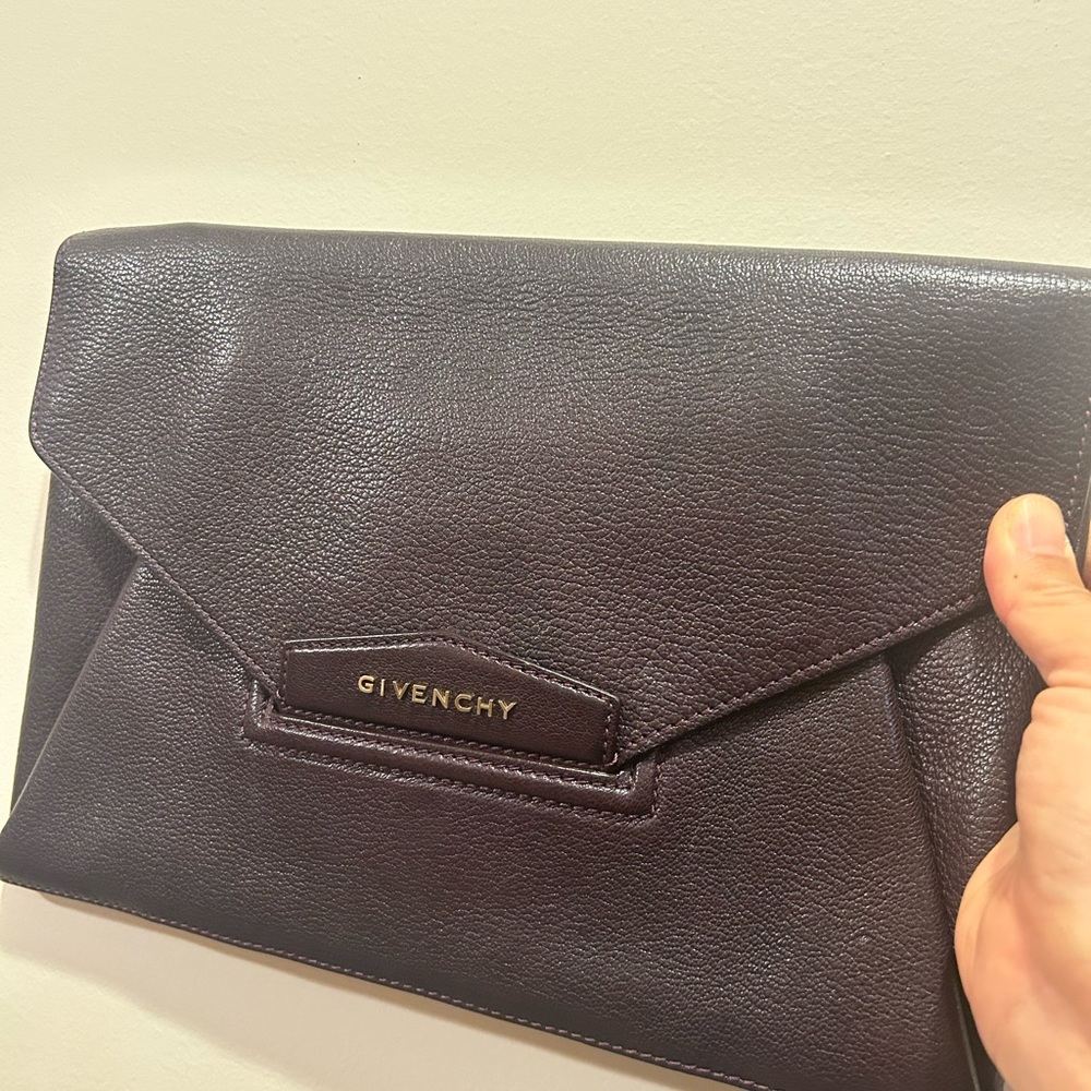 Givenchy envelope leather clutch